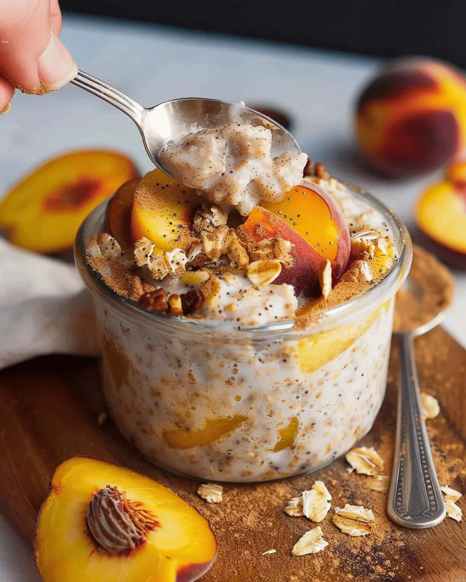 Peach Cinnamon Overnight Oats: The Best Easy Breakfast Delight
