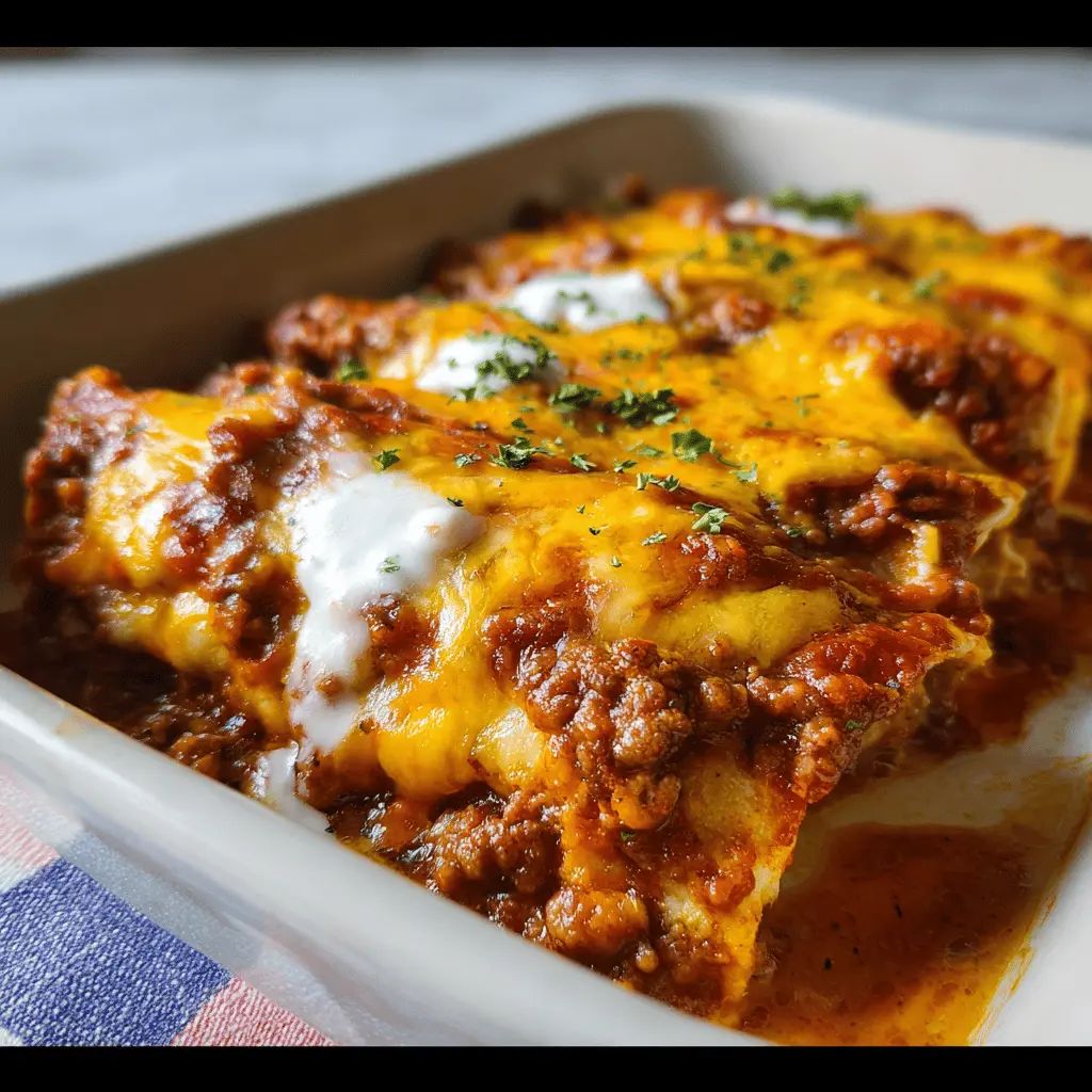 Cheesy Ground Beef Enchiladas: Indulgent Recipe with Rich Sauce