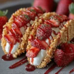 Strawberry Crunch Cheesecake Tacos