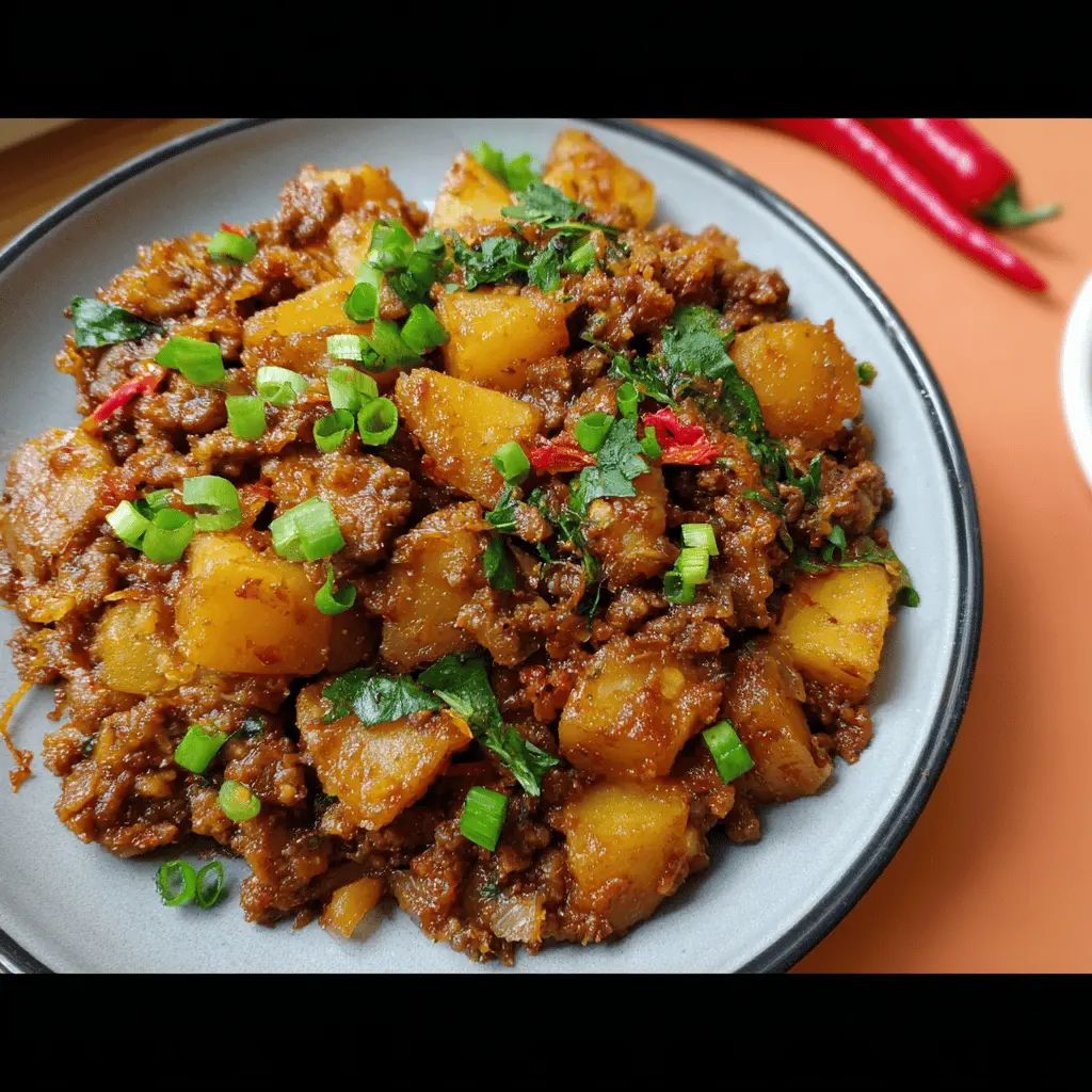 Stir-Fried Potatoes Minced Meat: A Hearty & Easy Delight
