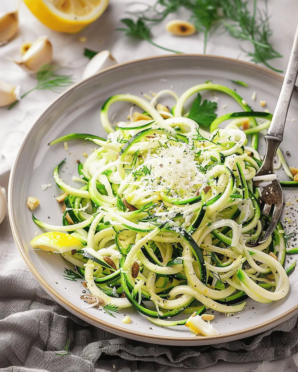 Zucchini Noodles with Garlic, Lemon, Parmesan: Easy and Delicious