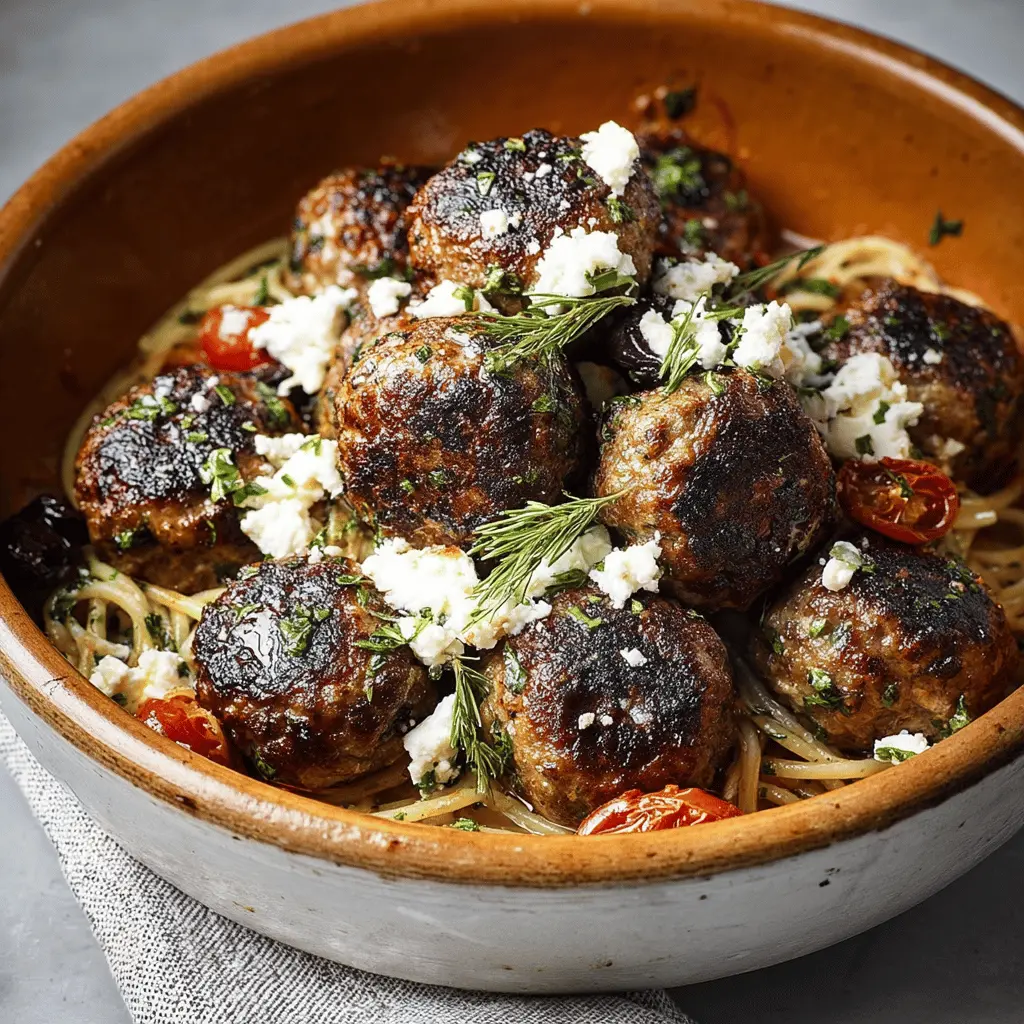 Traditional Greek Meatballs: Juicy Recipe with Feta and Herbs