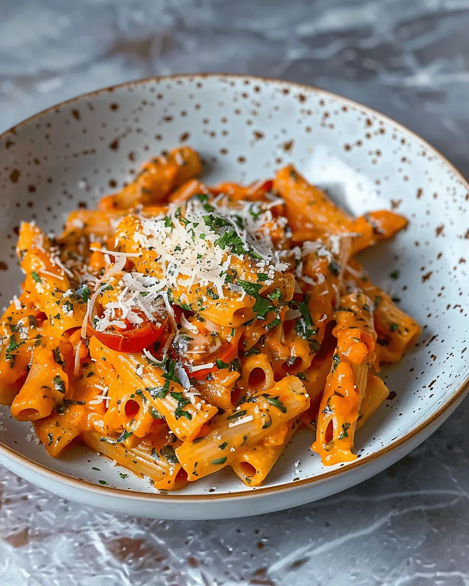 Creamy Tomato Garlic Pasta with Turkey Bacon for Cozy Nights