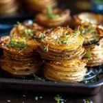 Crispy Cheesy Potato Stacks.
