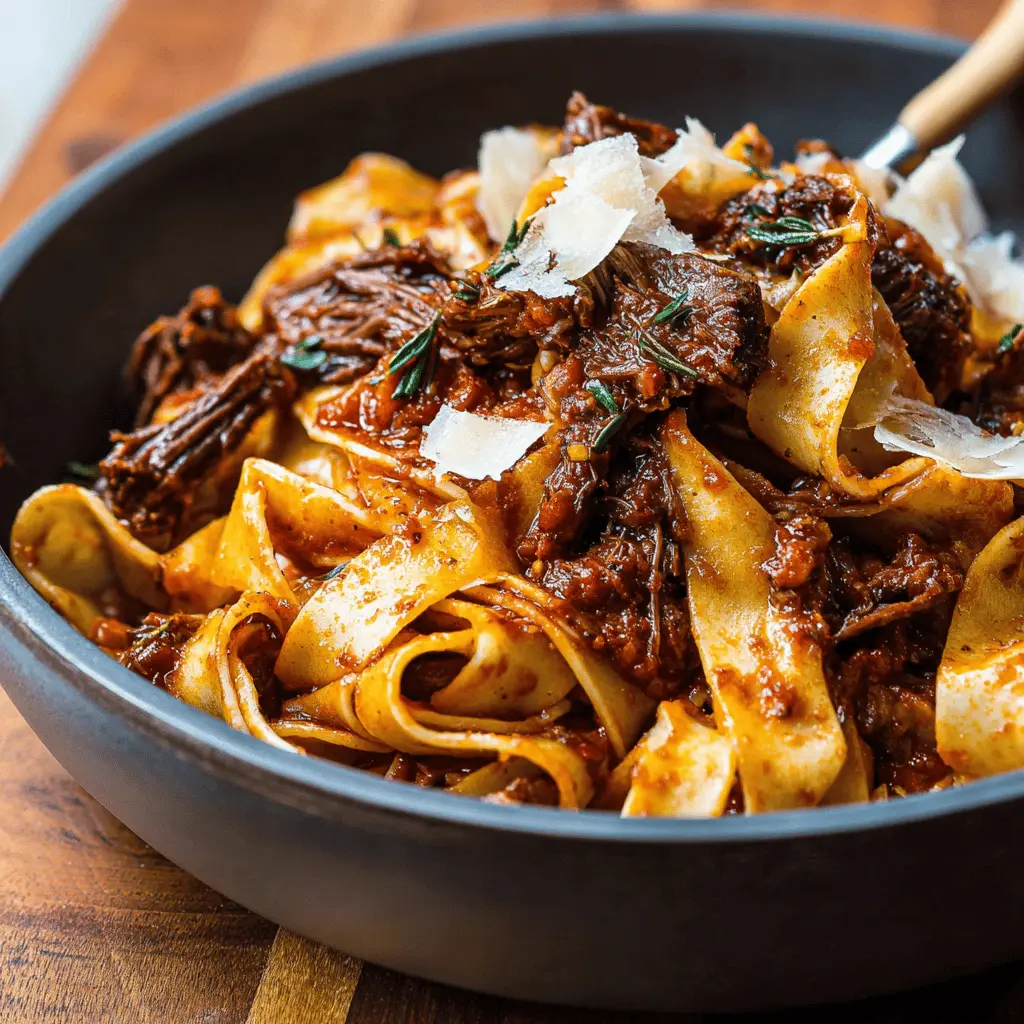 Oven Braised Short Rib Ragu: Indulgent Pappardelle Delight