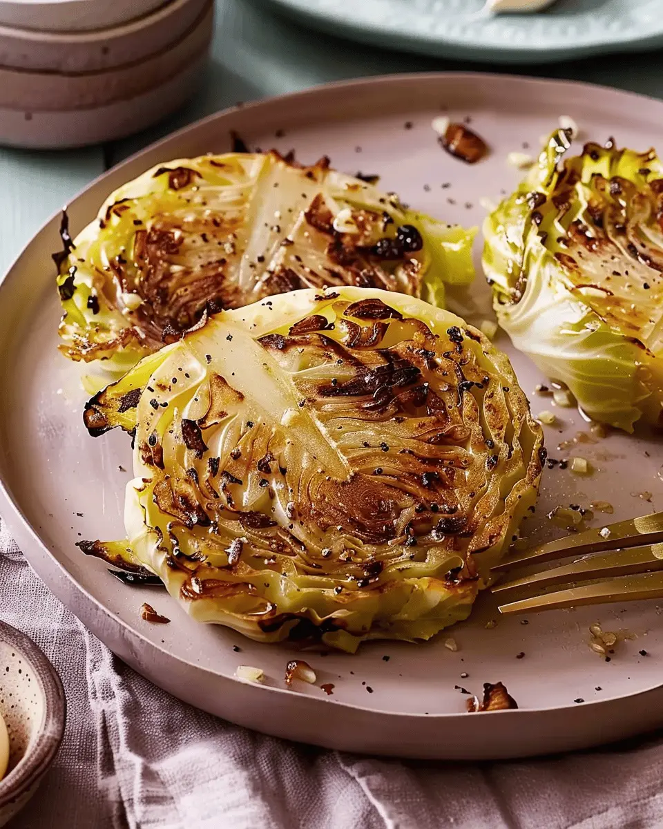 Oven Roasted Garlic Cabbage Steaks: The Best Easy Side Dish