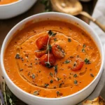 Creamy Roasted Garlic Tomato Soup | Comforting & Delicious Soup Recipe