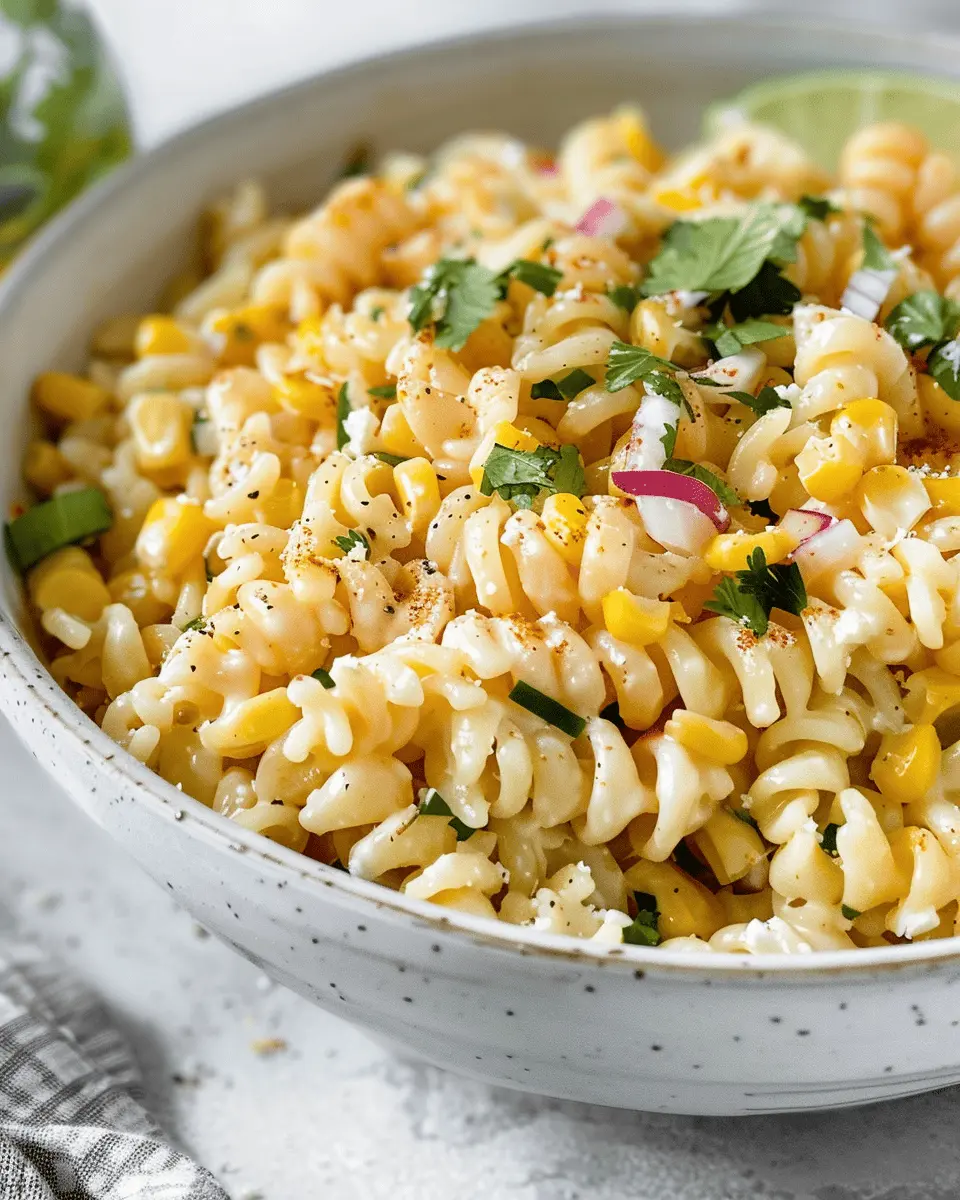 Healthy Street Corn Pasta Salad with Turkey Bacon and Avocado Delight