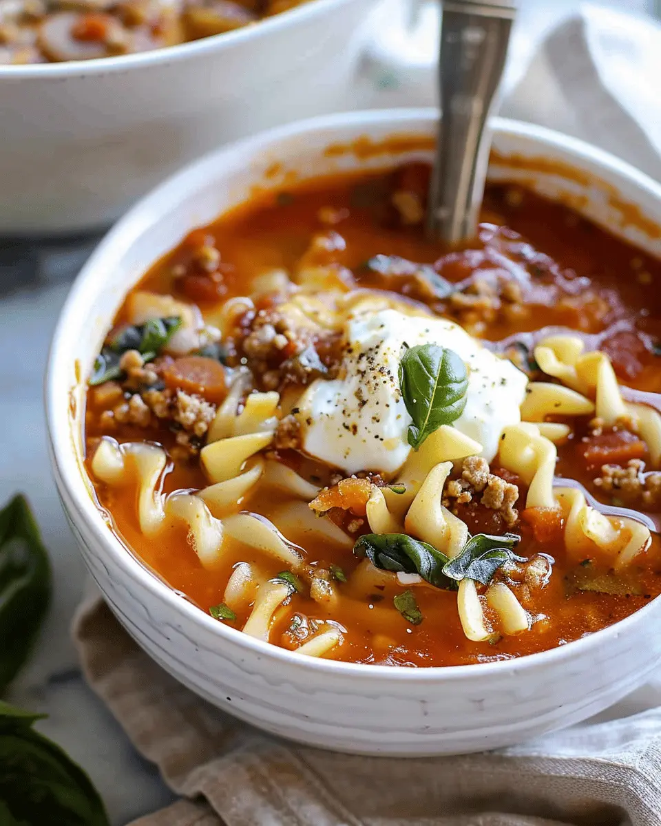 High-Protein Lasagna Soup: Easy One-Pot Meal in 40 Minutes