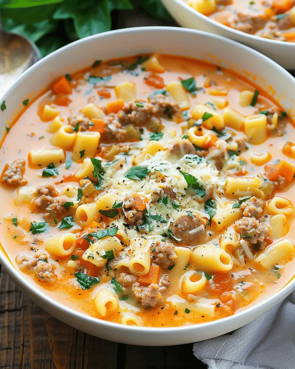 Parmesan Italian Sausage Ditalini Soup: Creamy Comfort Awaiting You