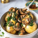 Potatoes with Mushroom Spinach