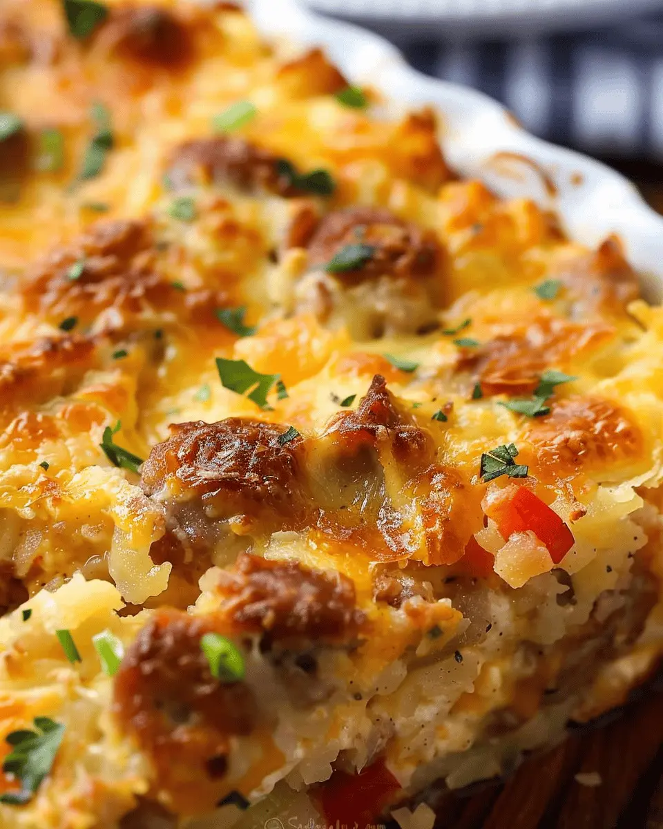 breakfast casseroles sausage hash brown: Easy Turkey Bacon Delight
