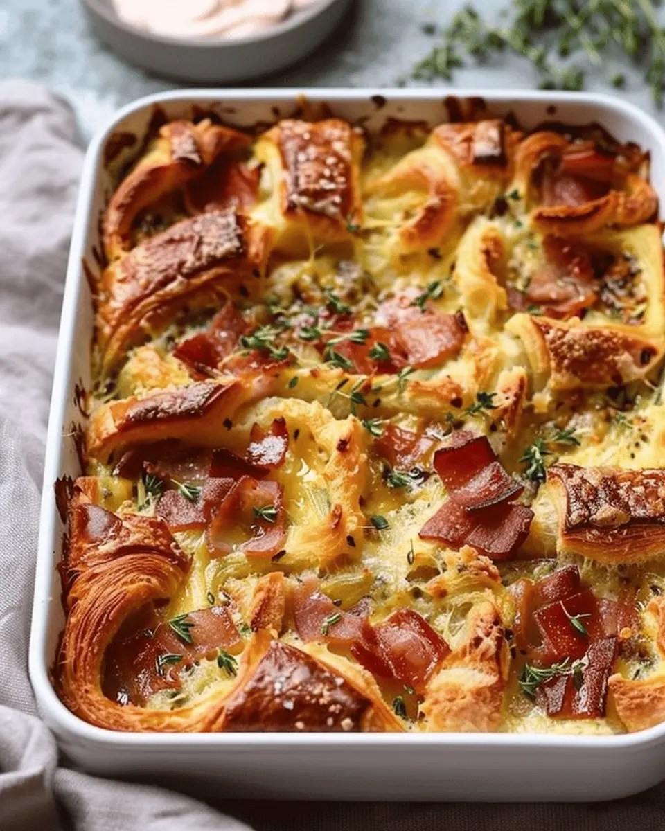 Overnight Croissant Breakfast Casserole: Indulgent Holiday Brunch Recipe