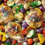 Sheet Pan Greek Chicken and Veggies (30-Minutes)