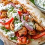 Greek Chicken Gyros with Tzatziki