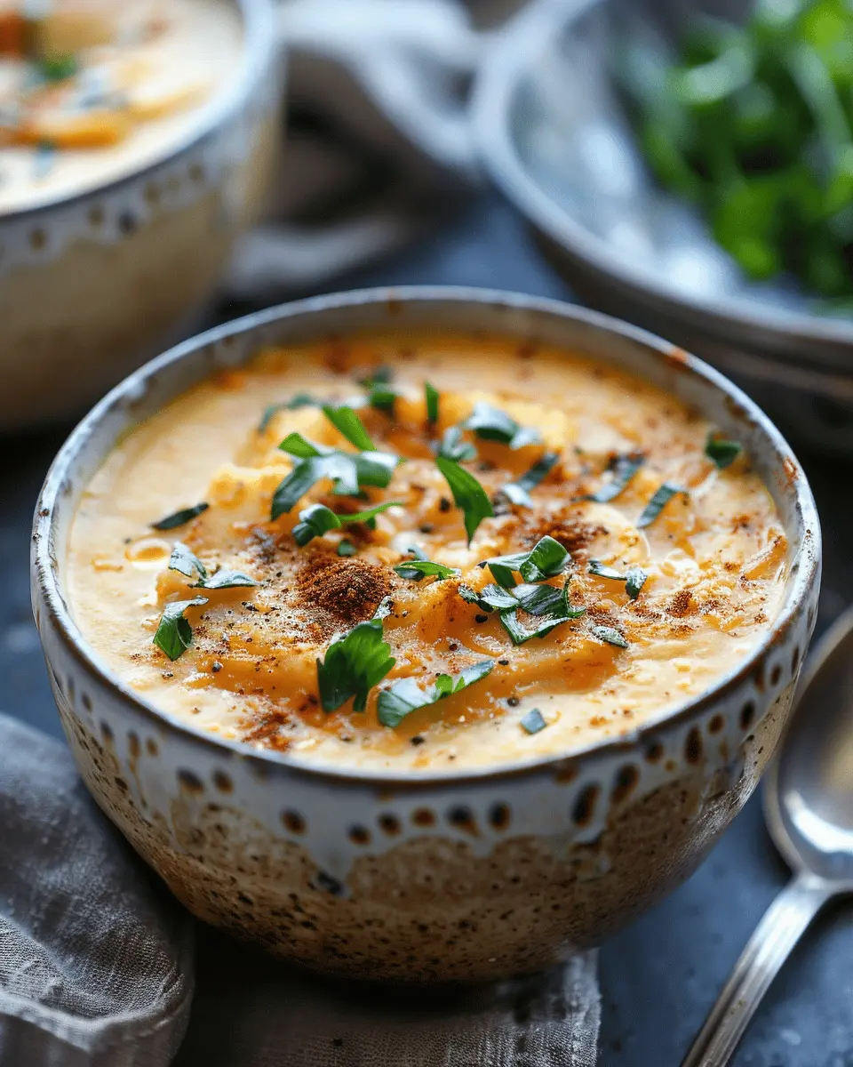 Easy Spicy Baked Potato Soup with Turkey Bacon and Chicken Ham