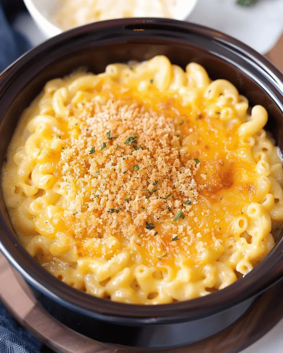 Southern Style Slow Cooker Mac & Cheese with Turkey Bacon Bliss