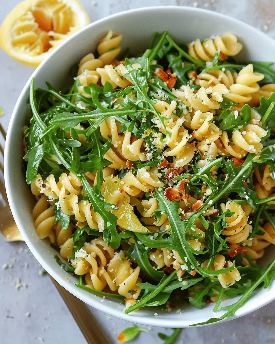 Bright and Zesty Lemon Arugula Pasta Salad You’ll Love to Make