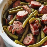 Crockpot Kielbasa and Green Beans