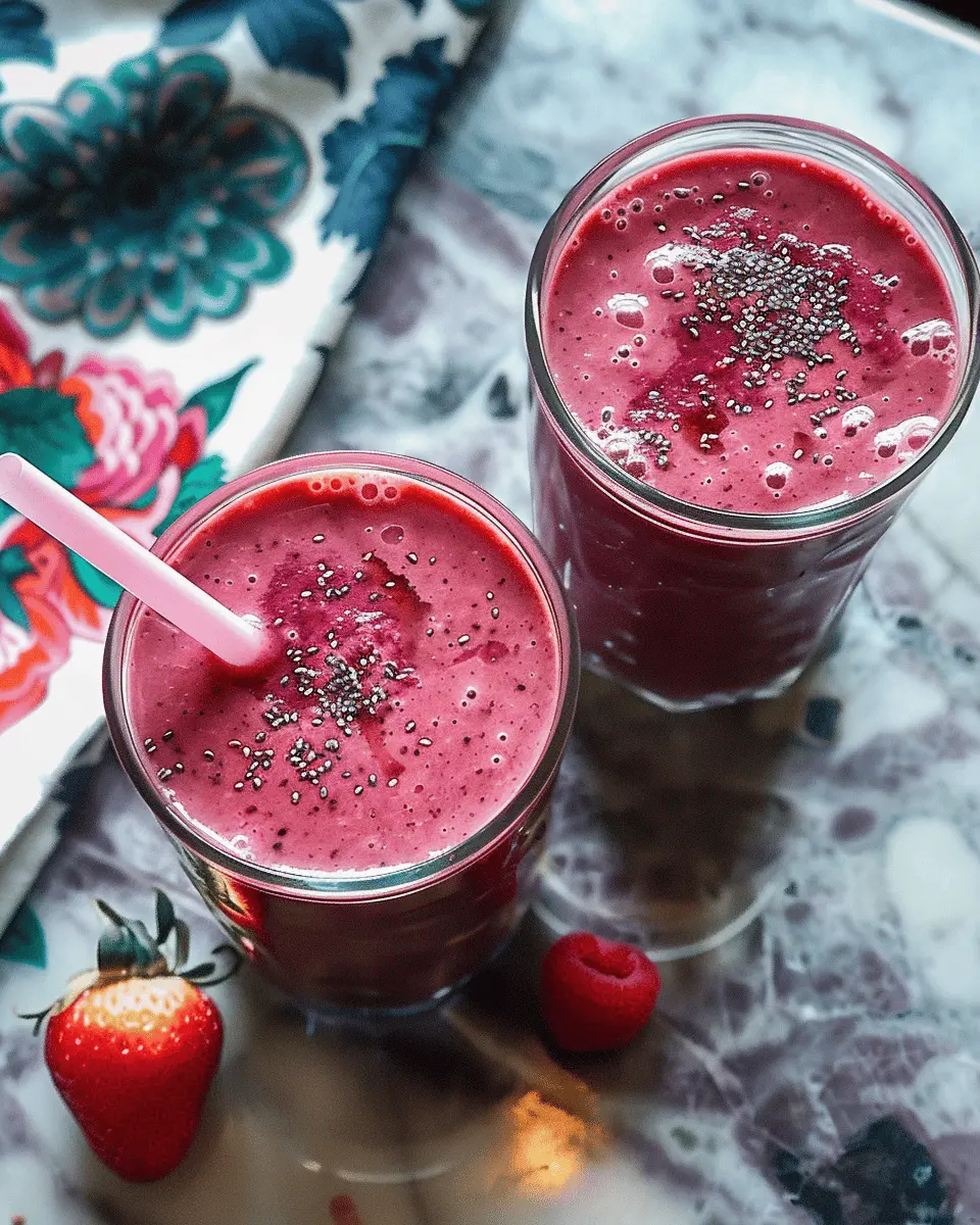 Hot Pink Beet Smoothie: A Refreshing Berry & Almond Butter Boost