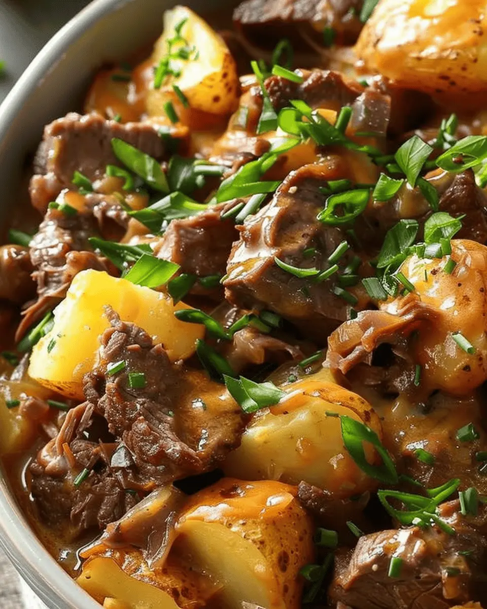Crockpot Loaded Steak & Potato Bake: Easy Hearty Comfort Food