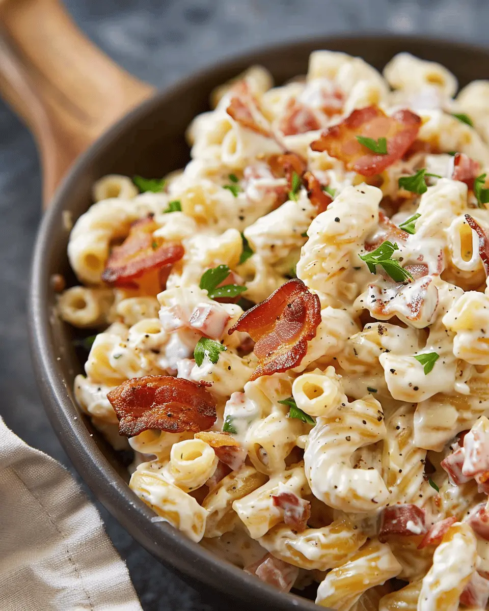 Creamy Turkey Bacon Cheddar Ranch Pasta Salad for Easy Entertaining