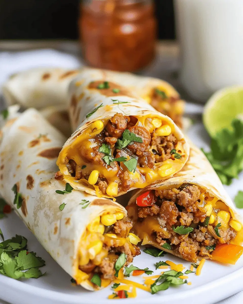Cheesy Sausage Breakfast Burritos: Easy Twist with Turkey Bacon