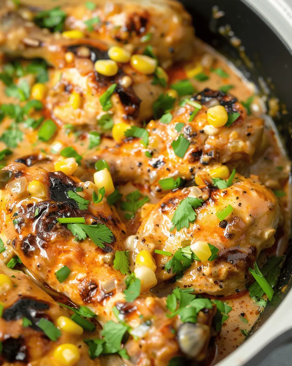 Slow Cooker Street Corn Chicken: Easy Comfort Food Delight