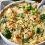 Cheesy Chicken Broccoli Orzo