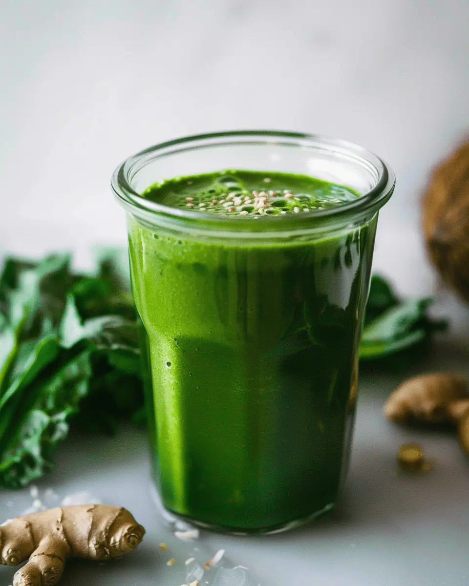 Wild Ginger Green Smoothie with Coconut Water: The Best Refreshing Boost