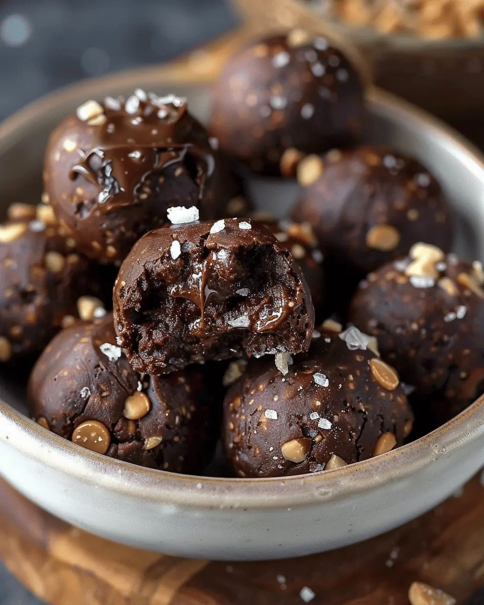 Chocolate Sea Salt Protein Balls: Easy Peanut Butter Treats for Energy