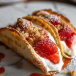 Strawberry Crunch Cheesecake Tacos