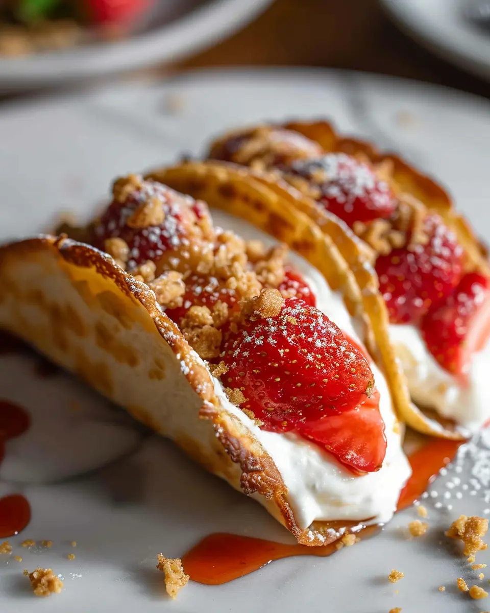 Strawberry Crunch Cheesecake Tacos: A Delicious Twist on Dessert