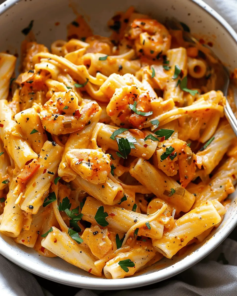 Spicy Creamy Cajun Pasta: A Quick Indulgence with Turkey Bacon