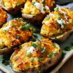 Mediterranean Air Fryer Twice Baked Potato