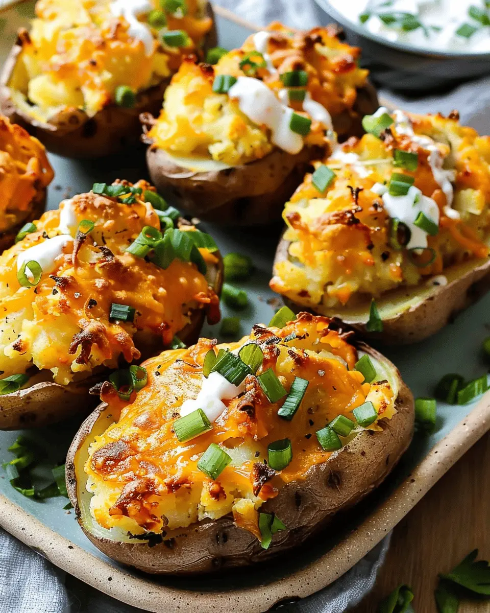 Mediterranean Air Fryer Twice Baked Potato with Turkey Bacon Delight