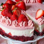 Red Velvet Strawberry Cheesecake