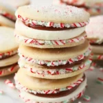 Peppermint Sugar Cookie Sandwiches