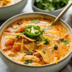 Crockpot Creamy Chicken Tortilla Soup