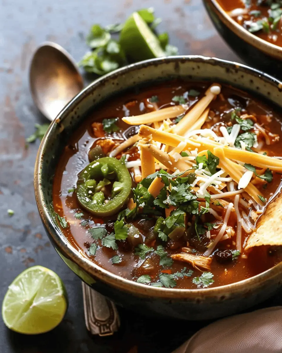 Spicy Chipotle Chicken Tortilla Soup: A Zesty Comfort Bowl
