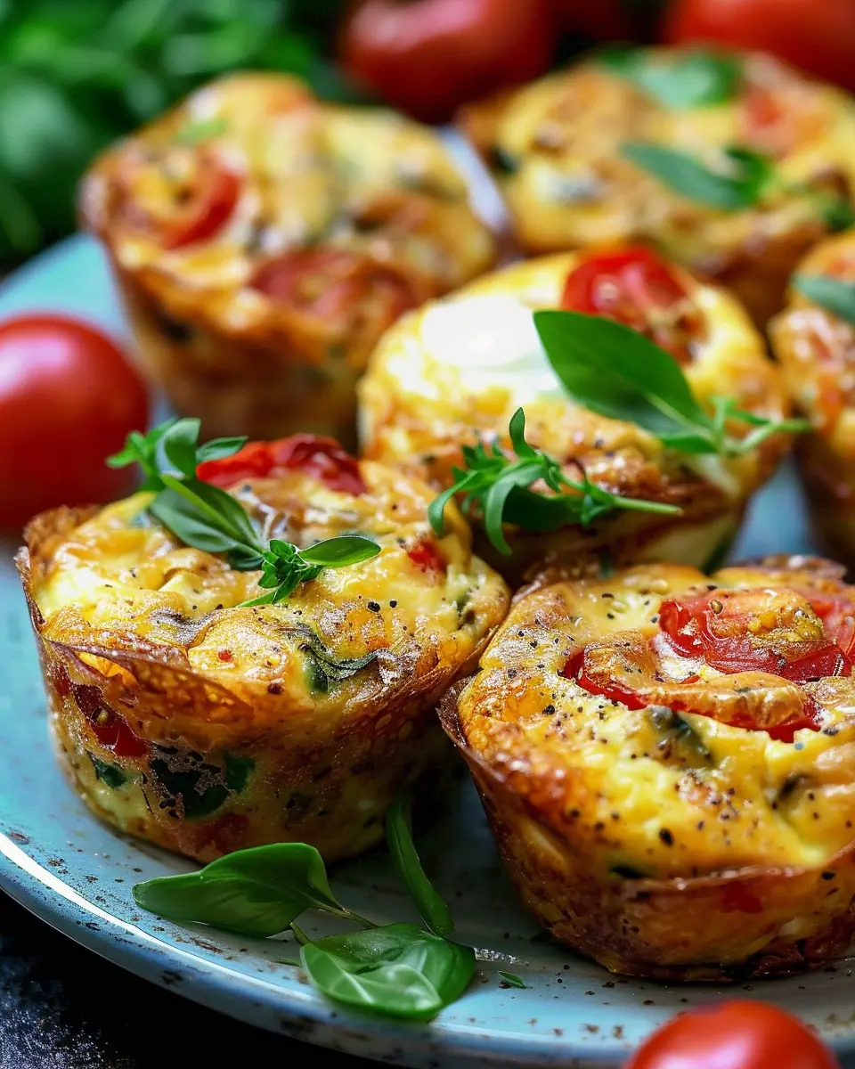 Mediterranean Egg Muffins: Easy Turkey Bacon & Veggie Delight