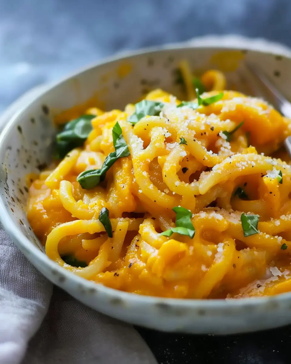 Kabocha Squash Pasta: Easy Creamy Delight with Turkey Bacon