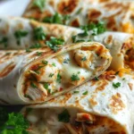 Cheesy Garlic Chicken Wraps