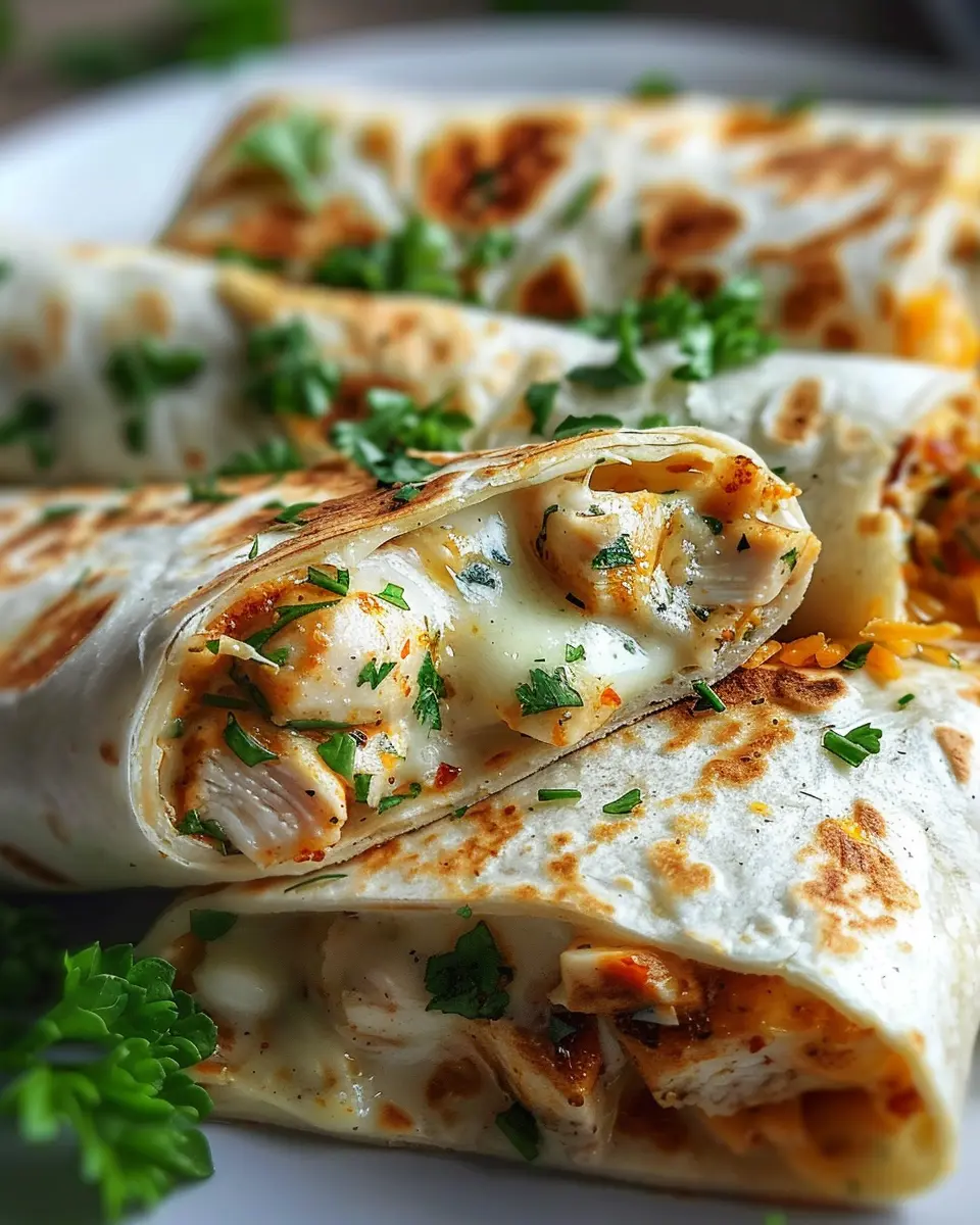 Cheesy Garlic Chicken Wraps: Easy and Indulgent Family Meal
