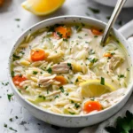 Lemon Chicken Orzo Soup