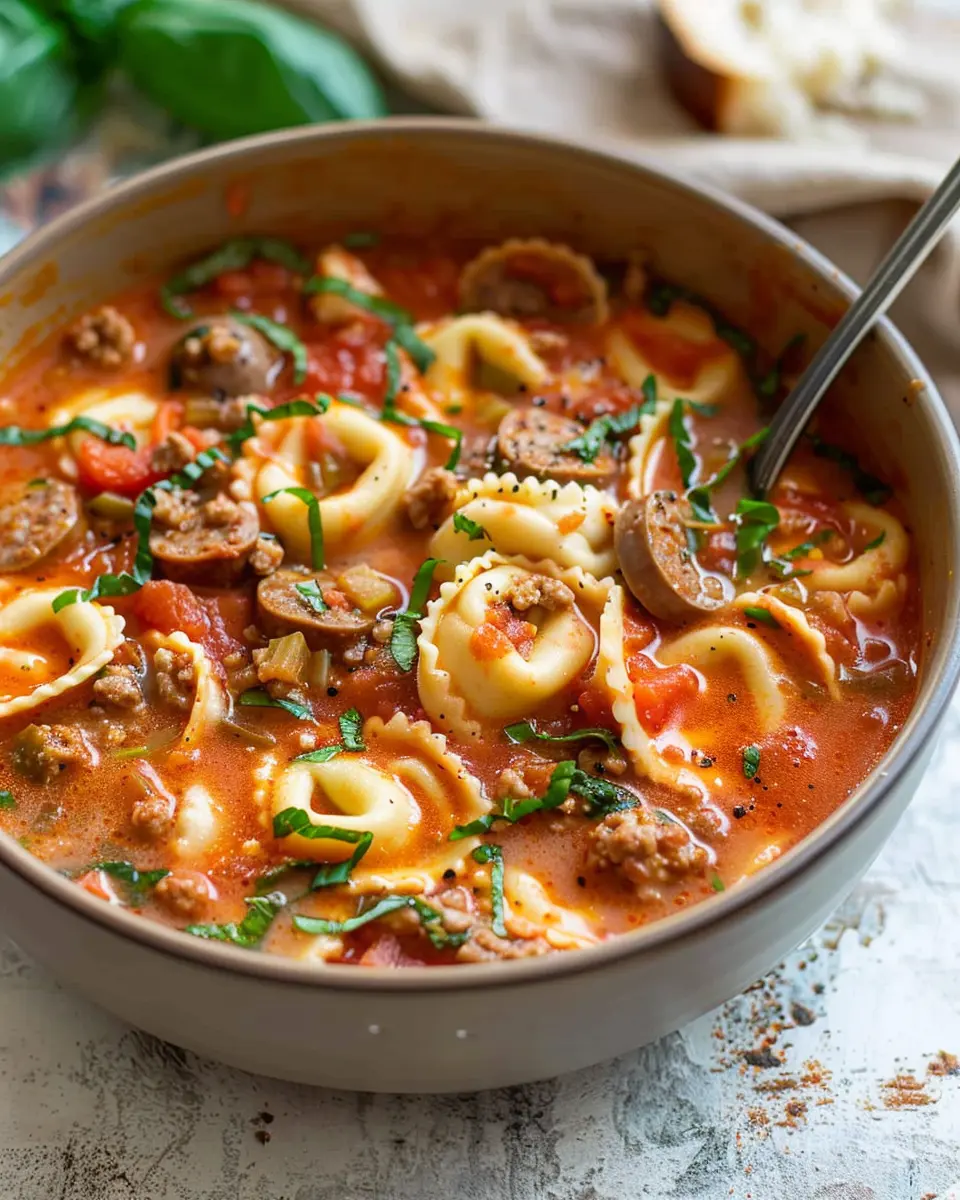 Crockpot Tortellini Soup with Sausage: Healthy Comfort Food Made Easy