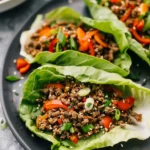 Asian-Style Ground Beef Lettuce Wraps