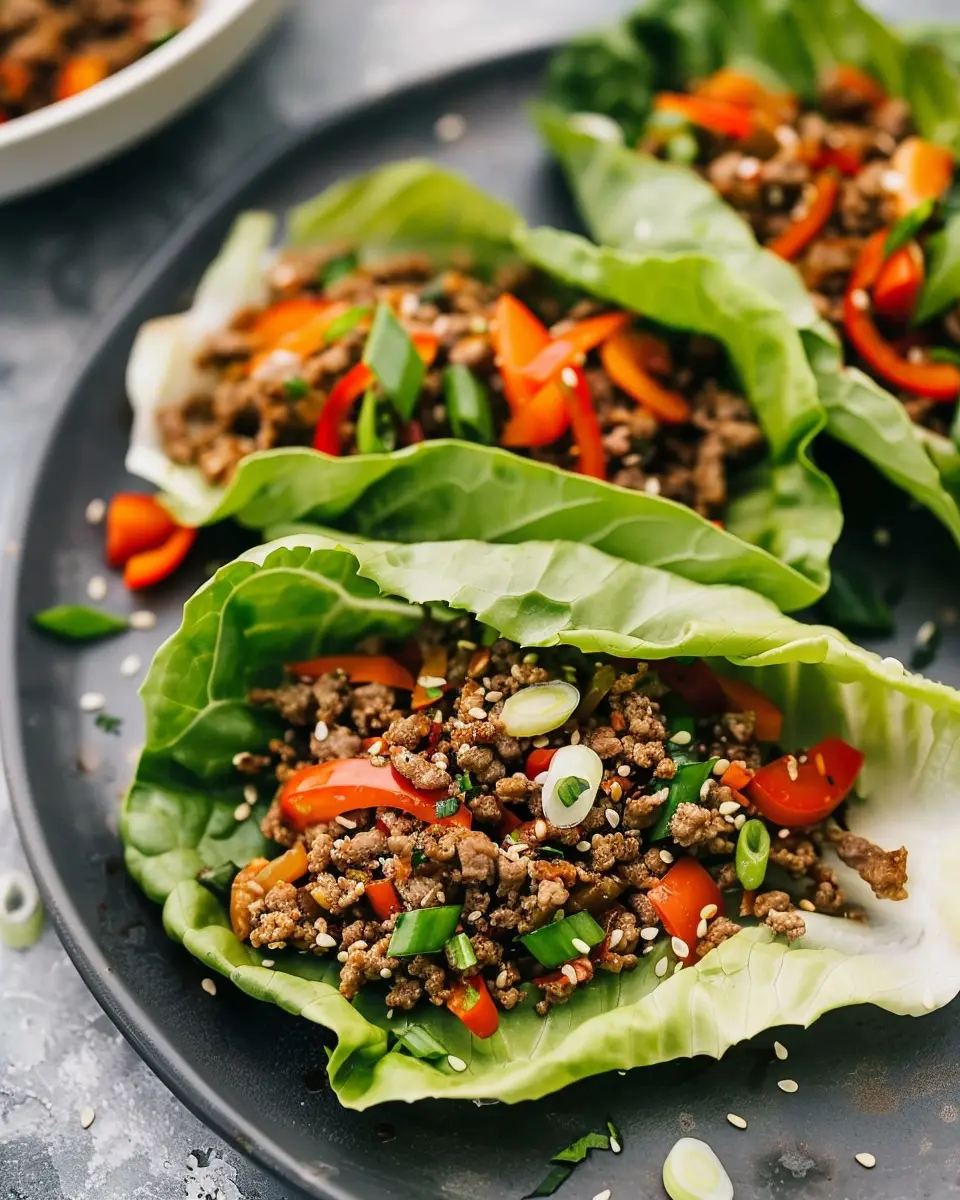 Asian-Style Ground Beef Lettuce Wraps: Easy &amp; Flavorful Delight