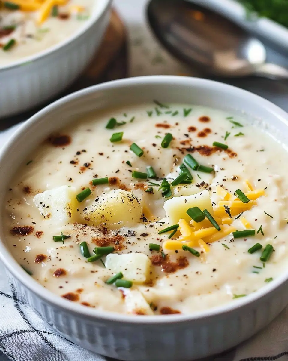 The Ultimate Creamy Potato Soup with Turkey Bacon and Chicken Ham