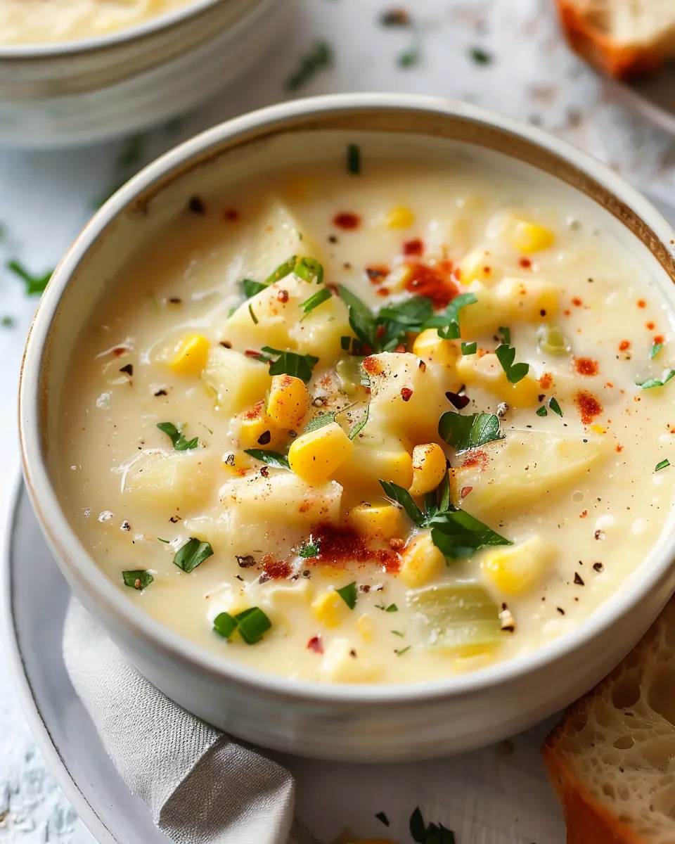 Creamy Corn Chowder with Turkey Bacon: A Comforting Delight